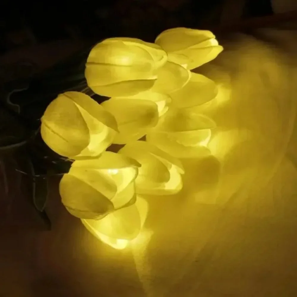 2x White Tulip Lamp, a Lasting Alternative to Expensive Bouquets!